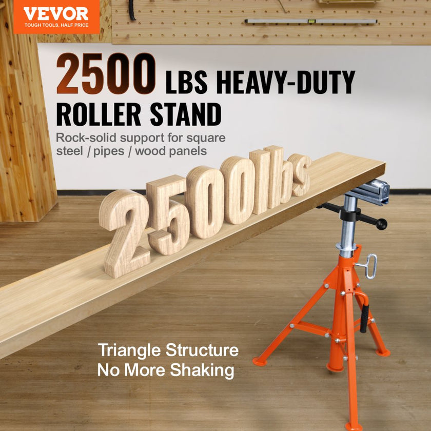 VEVOR Roller Stand, Heavy Duty 2500 LBS Load Capacity, 27.6