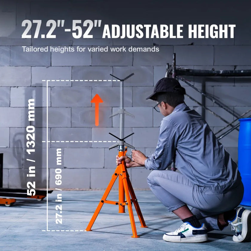 VEVOR Pipe Stand, 2500LBS Heavy Duty Pipe Jack Stands, 27.2