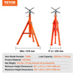 VEVOR Pipe Stand, 2500LBS Heavy Duty Pipe Jack Stands, 27.2