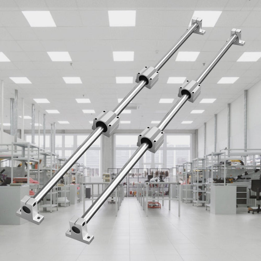 VEVOR Linear Guide Rail Set, SFC20 1000mm, 2 PCS 39.4 in/1000 mm SFC20 Guide Rails 4 PCS SC20 Slide Blocks 4 PCS Rail Supports, Linear Rails and Bearings Kit for Automated Machines CNC DIY Project