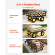 1200 lb Heavy Duty Steel Garden Cart Wagon – 3-in-1 Utility Yard Trailer