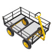 VEVOR Steel Garden Cart 1200lb Capacity Heavy Duty Yard Wagon Cart 13in Tires