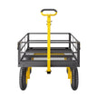 VEVOR Steel Garden Cart 1200lb Capacity Heavy Duty Yard Wagon Cart 13in Tires
