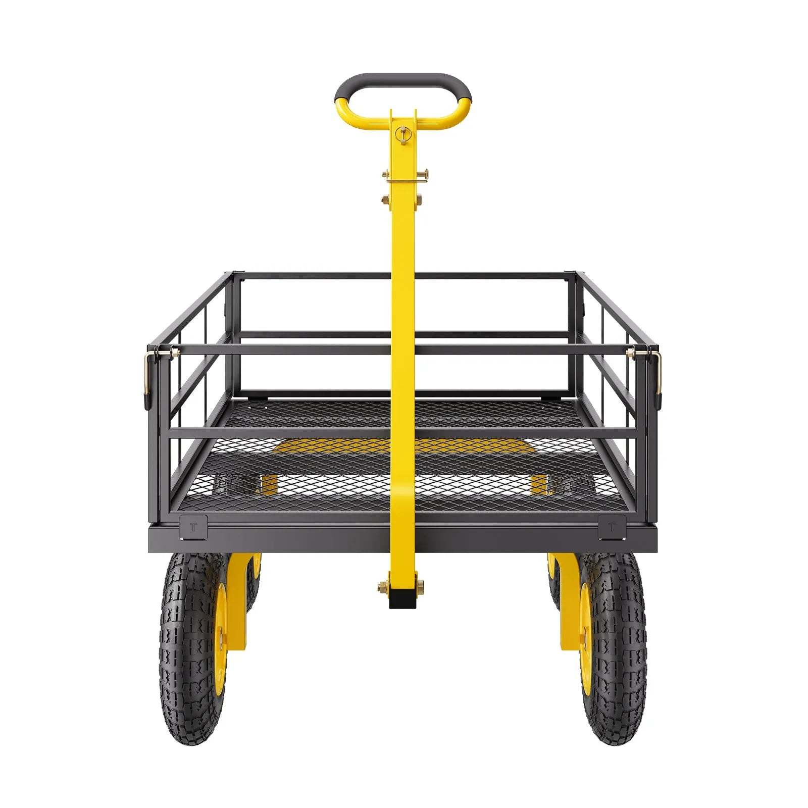 VEVOR Steel Garden Cart 1200lb Capacity Heavy Duty Yard Wagon Cart 13in Tires