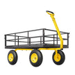 VEVOR Steel Garden Cart 1200lb Capacity Heavy Duty Yard Wagon Cart 13in Tires