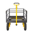 VEVOR Steel Garden Cart 1400lb Capacity Heavy Duty Yard Wagon Cart 13in Tires