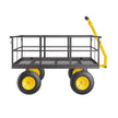 VEVOR Steel Garden Cart 1400lb Capacity Heavy Duty Yard Wagon Cart 13in Tires