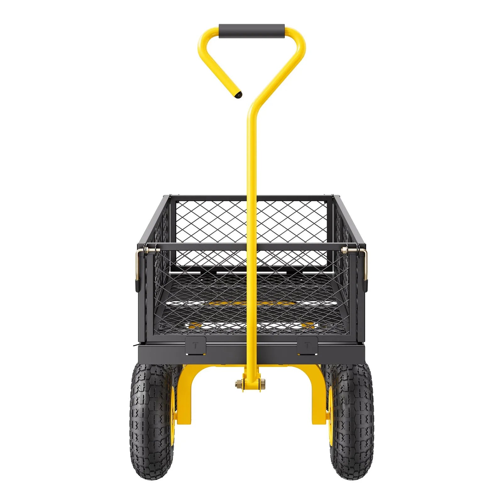 VEVOR Steel Garden Cart 500lb Capacity Heavy Duty Yard Wagon Cart 10in Tires