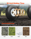 VEVOR Steel Garden Cart 680lb Capacity Heavy Duty Yard Wagon Cart 10in Tires