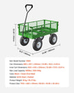 VEVOR Steel Garden Cart 680lb Capacity Heavy Duty Yard Wagon Cart 10in Tires