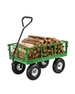 VEVOR Steel Garden Cart 680lb Capacity Heavy Duty Yard Wagon Cart 10in Tires