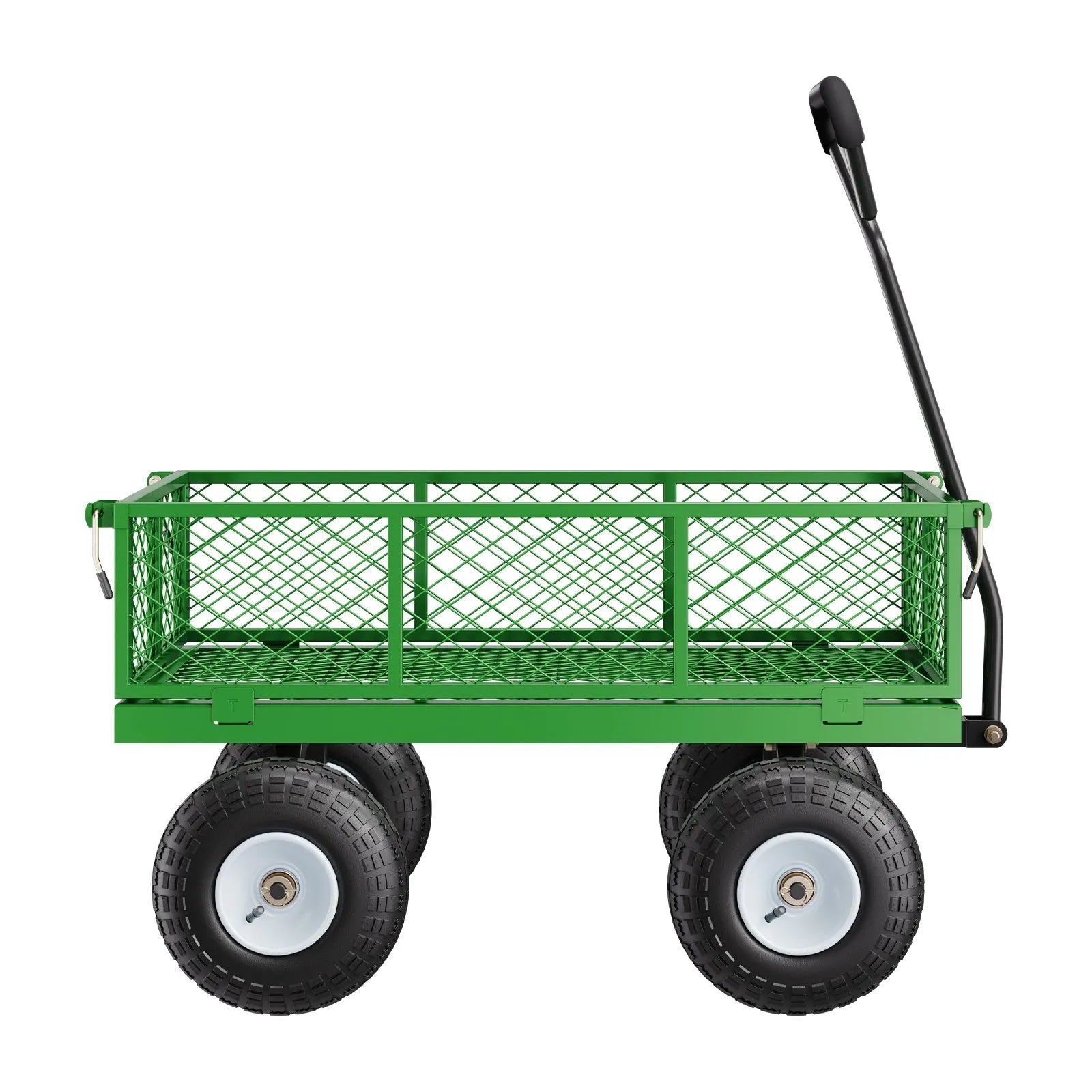 VEVOR Steel Garden Cart 680lb Capacity Heavy Duty Yard Wagon Cart 10in Tires