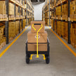 VEVOR Steel Garden Cart 900lb Capacity Heavy Duty Yard Wagon Cart 10in Tires