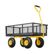 VEVOR Steel Garden Cart 900lb Capacity Heavy Duty Yard Wagon Cart 10in Tires