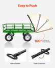 VEVOR Steel Garden Cart 1200lbs Capacity Heavy Duty Wagon Cart 13in Tires
