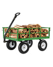 VEVOR Steel Garden Cart 1200lbs Capacity Heavy Duty Wagon Cart 13in Tires