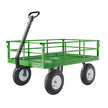 VEVOR Steel Garden Cart 1200lbs Capacity Heavy Duty Wagon Cart 13in Tires