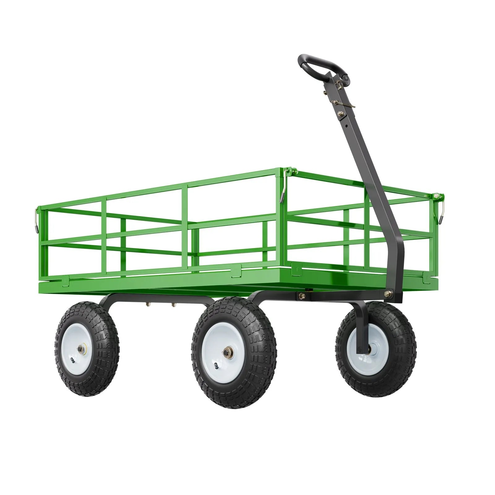 VEVOR Steel Garden Cart 1200lbs Capacity Heavy Duty Wagon Cart 13in Tires