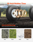 VEVOR Steel Garden Cart 900lbs Capacity Heavy Duty Wagon Cart 10in Tires