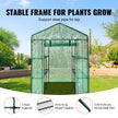 VEVOR Walk-in Green House, 4.6 x 4.6 x  6.6 ft  Greenhouse with Shelves, Set Up in Minutes, High Strength PE Cover with Doors & Windows and Steel Frame, Suitable for Planting and Storage, Green