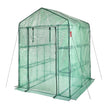 VEVOR Walk-in Green House, 4.6 x 4.6 x  6.6 ft  Greenhouse with Shelves, Set Up in Minutes, High Strength PE Cover with Doors & Windows and Steel Frame, Suitable for Planting and Storage, Green