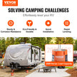 VEVOR Trailer Jack Block, 2000 lbs Capacity per RV Leveling Block, High-quality Polypropylene RV Camper Stabilizer Blocks, RV Travel Accessories Use for Any Tongue Jack, Post, Foot, 5th Wheels, 2-Pack