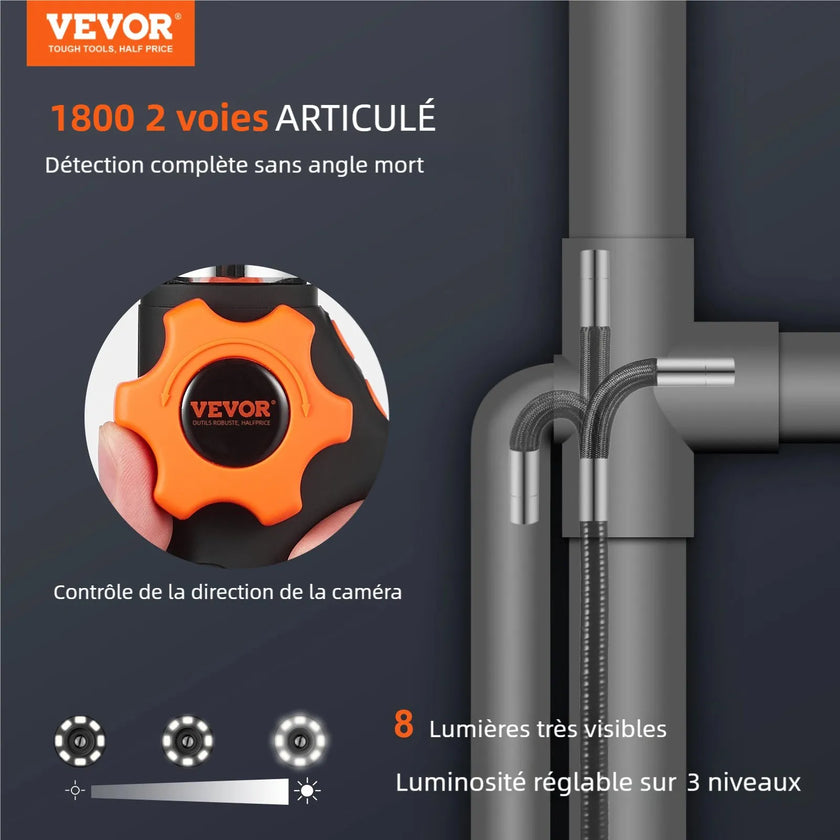 VEVOR Borescope Endoscope Two-Way 180° Articulating 5