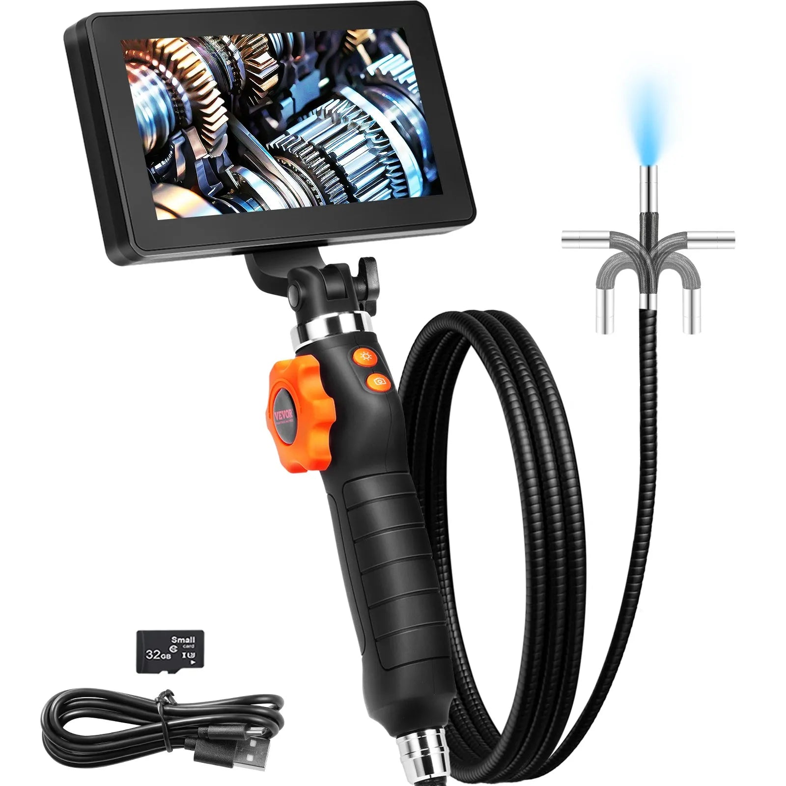 VEVOR Borescope Endoscope Two-Way 180° Articulating 5