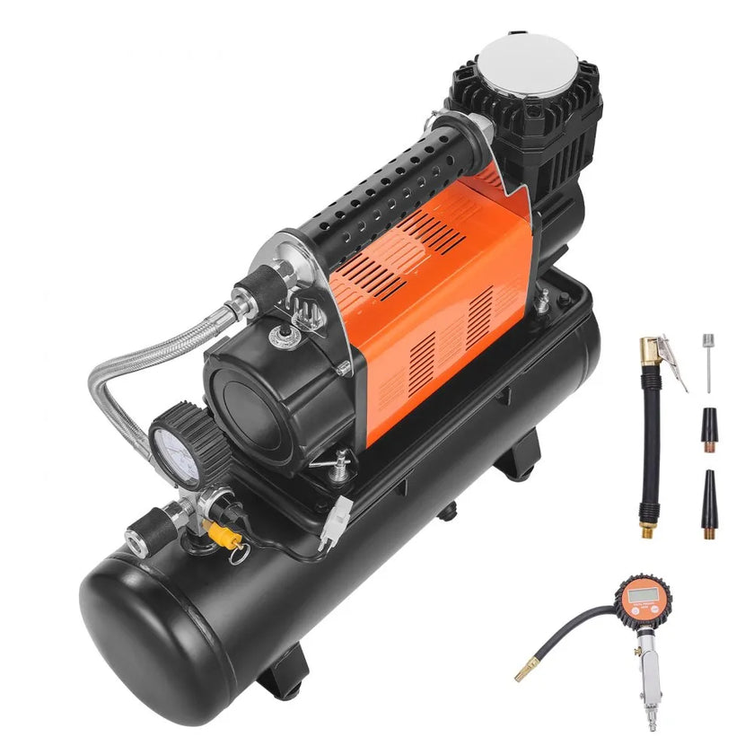 VEVOR Heavy Duty Air Compressor & 6L Tank 6.35CFM Portable Tire Inflator 150PSI