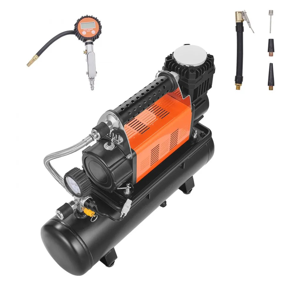 VEVOR Heavy Duty Air Compressor & 6L Tank 6.35CFM Portable Tire Inflator 150PSI