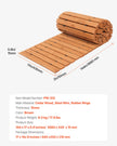 VEVOR 12 ft L x 17 in W Straight Wooden Garden Pathway Roll Out Garden Walkway