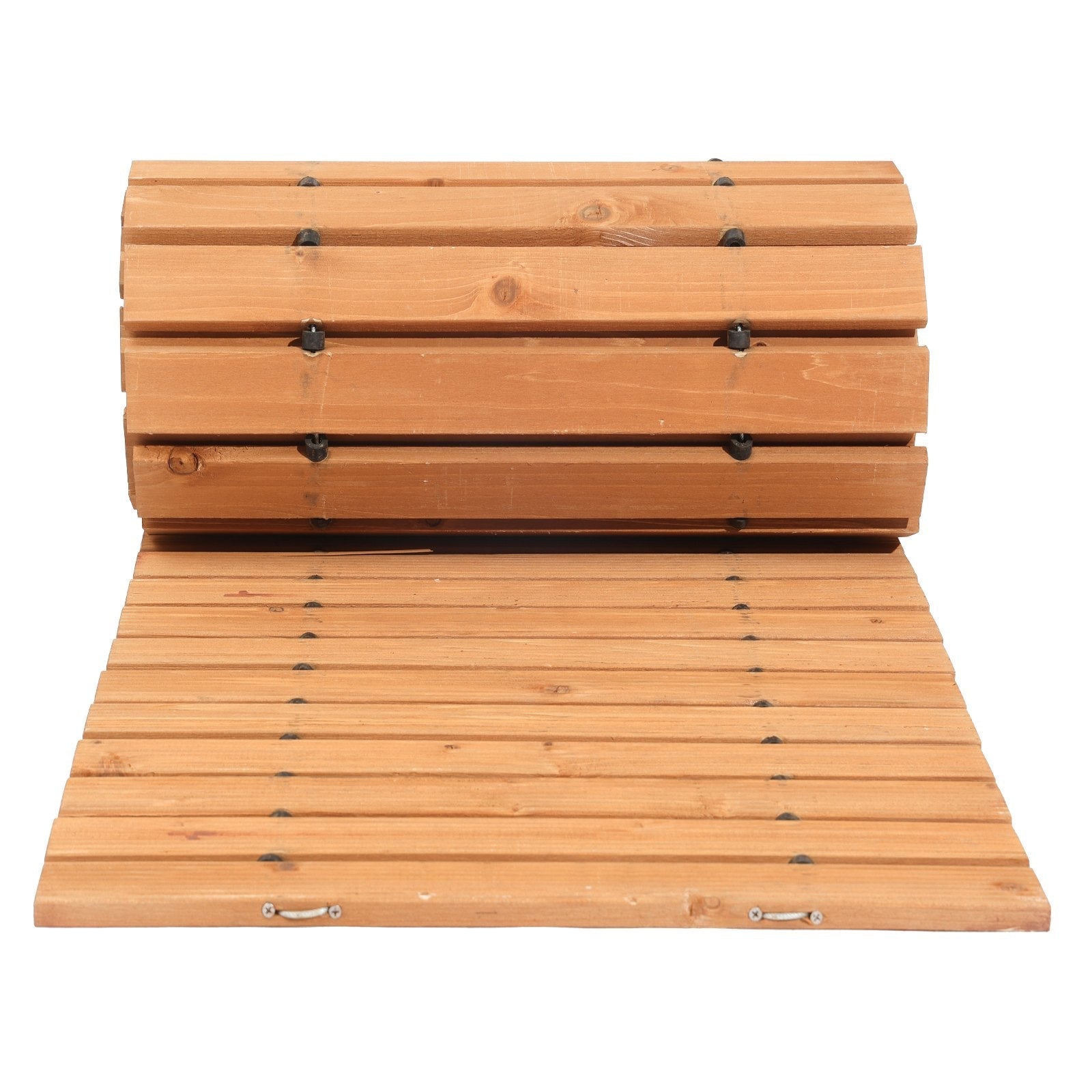 VEVOR 12 ft L x 17 in W Straight Wooden Garden Pathway Roll Out Garden Walkway