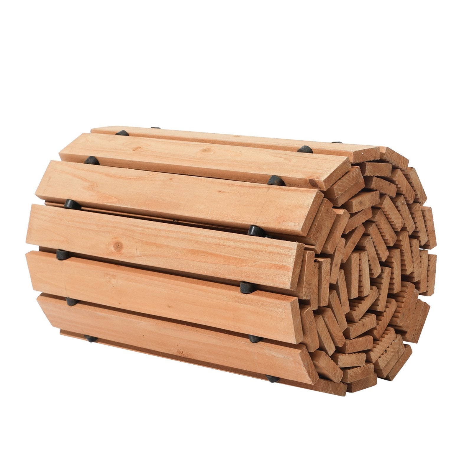 VEVOR 12 ft L x 17 in W Straight Wooden Garden Pathway Roll Out Garden Walkway