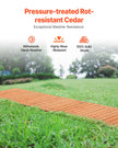 VEVOR 12 ft L x 22 in W Straight Wooden Garden Pathway Roll Out Garden Walkway