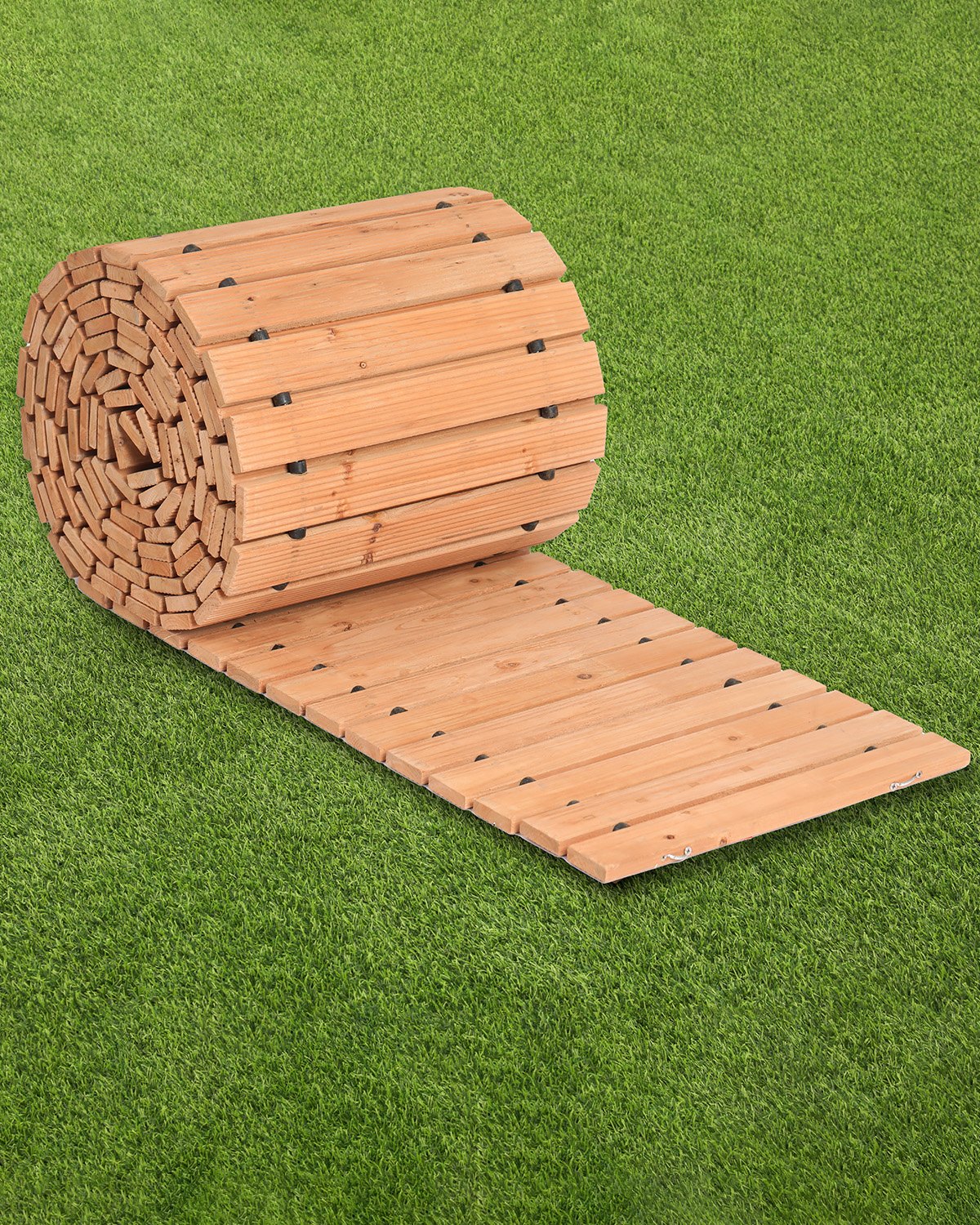 VEVOR 16 ft L x 17 in W Straight Wooden Garden Pathway Roll Out Garden Walkway