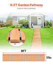VEVOR 8 ft L x 17 in W Straight Wooden Garden Pathway Roll Out Garden Walkway