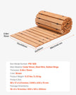 VEVOR 8 ft L x 17 in W Straight Wooden Garden Pathway Roll Out Garden Walkway