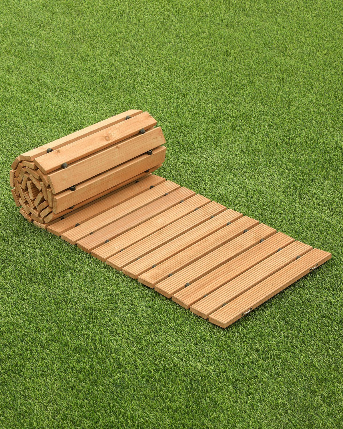 VEVOR 8 ft L x 17 in W Straight Wooden Garden Pathway Roll Out Garden Walkway