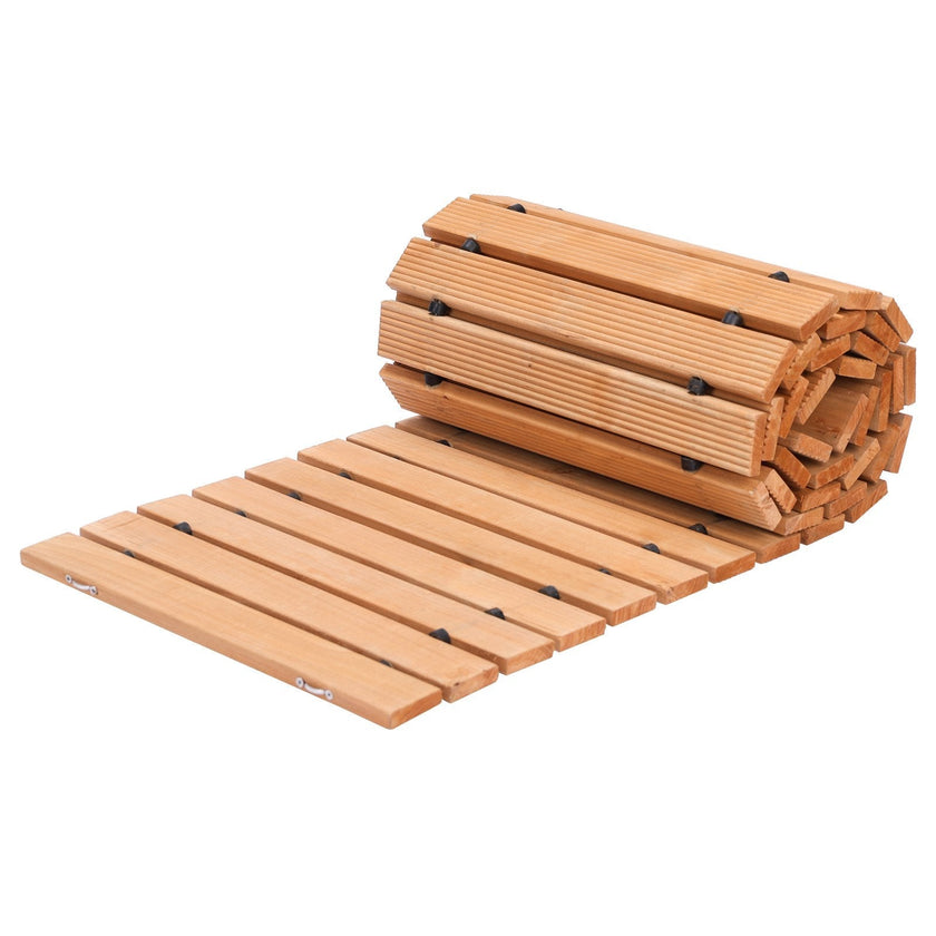 VEVOR 8 ft L x 17 in W Straight Wooden Garden Pathway Roll Out Garden Walkway