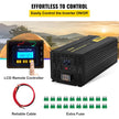 VEVOR Power Inverter, 5000W Modified Sine Wave Inverter, DC 12V to AC 120V Car Converter, with LCD Remote Controller, LED Indicator, AC Outlets Inverter for Truck RV Car Boat Travel Camping Emergency