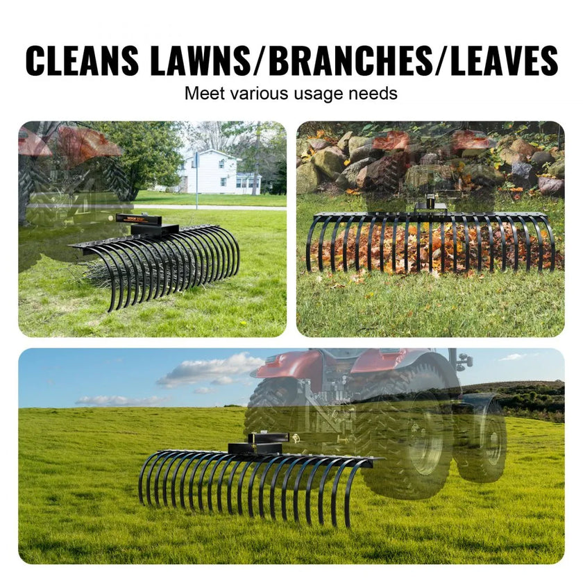 VEVOR Tow Behind Landscape Rake, 60