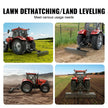VEVOR Tow Behind Dethatcher, 60-inch Tow Dethatcher with 32 Steel Tines, 3-Point Lawn Dethatcher Rake with Attachments for Tractor, Landscape Rake for Garden, Farm, Grass