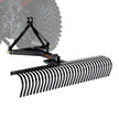 VEVOR Tow Behind Dethatcher, 60-inch Tow Dethatcher with 32 Steel Tines, 3-Point Lawn Dethatcher Rake with Attachments for Tractor, Landscape Rake for Garden, Farm, Grass