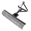 VEVOR Tow Behind Dethatcher, 60-inch Tow Dethatcher with 32 Steel Tines, 3-Point Lawn Dethatcher Rake with Attachments for Tractor, Landscape Rake for Garden, Farm, Grass