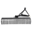 VEVOR Tow Behind Dethatcher, 60-inch Tow Dethatcher with 32 Steel Tines, 3-Point Lawn Dethatcher Rake with Attachments for Tractor, Landscape Rake for Garden, Farm, Grass