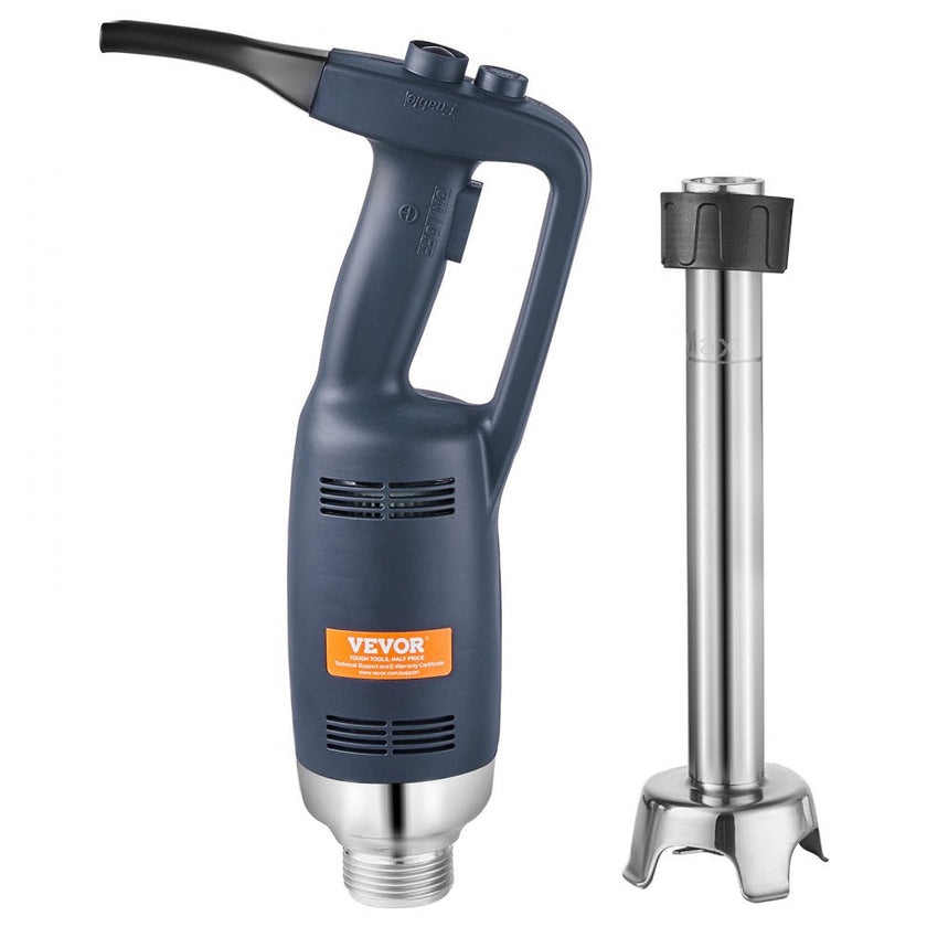 VEVOR Commercial Immersion Blender, 350W Heavy Duty Hand Mixer, 12 inch Stepless Variable Speed Mixer with Stainless Steel Blade, Multi-Purpose Portable Mixer for Soup, Sauces, Mashed Potatoes, Cream