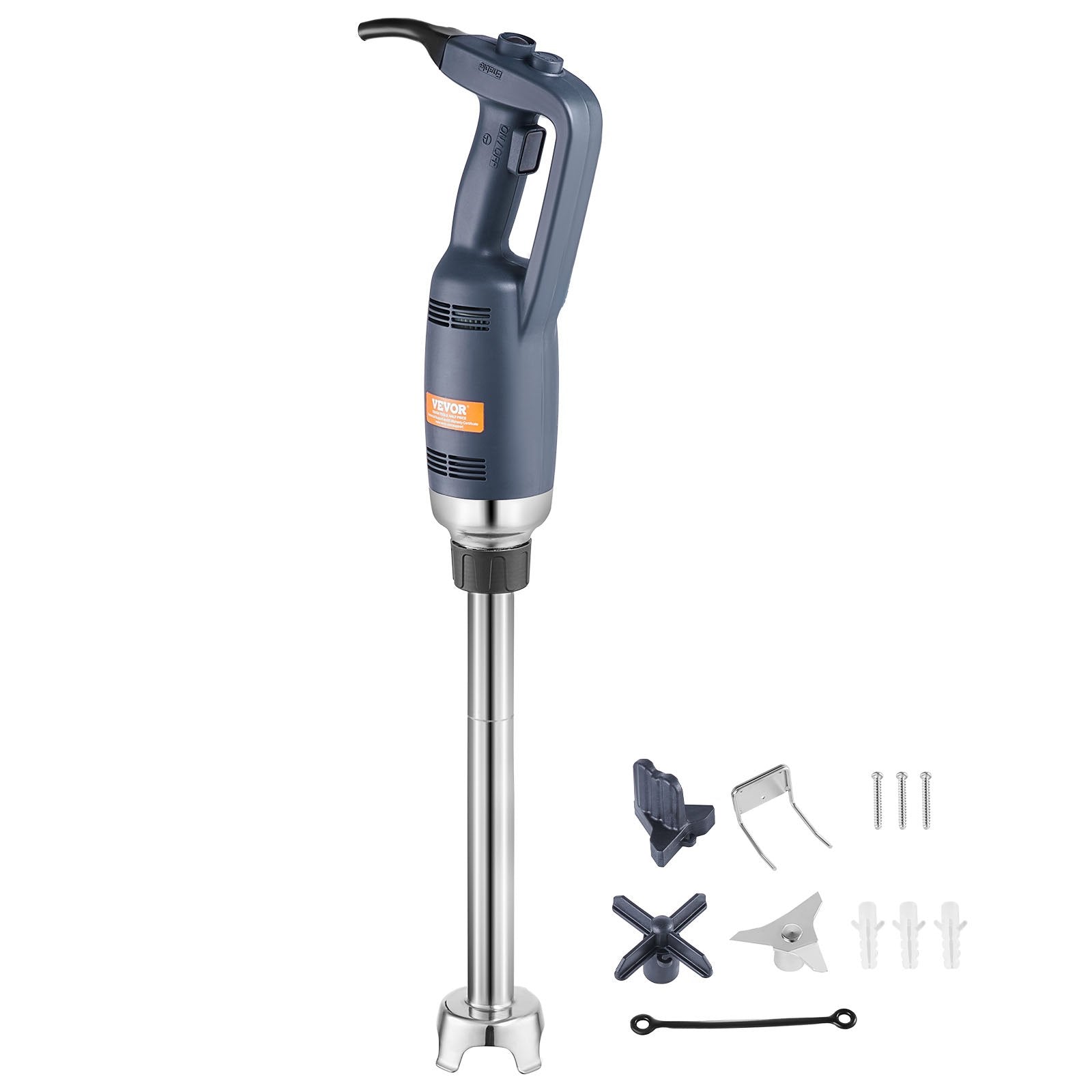 VEVOR Commercial Immersion Blender, 350W Heavy Duty Hand Mixer, 20 inch Stepless Variable Speed Mixer with Stainless Steel Blade, Multi-Purpose Portable Mixer for Soup, Sauces, Mashed Potatoes, Cream
