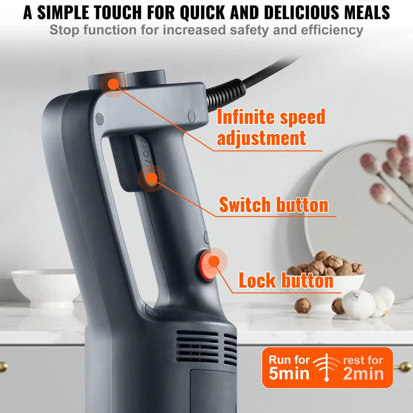 VEVOR Commercial Immersion Blender, 750W 20