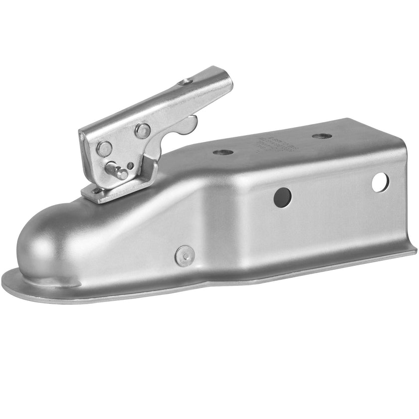VEVOR Straight Trailer Coupler, for 2-Inch Hitch Ball, 3-Inch Channel, 5000 lbs Capacity, Heavy Duty Trailer Tongue Coupler, Ideal for Towing Station Wagons, Pickup Trucks, SUVs, Zinc Plated Surface