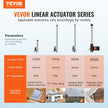 VEVOR Linear Actuator 12V, 10 Inch Heavy Duty 1320lbs/6000N Linear Actuator, 0.19
